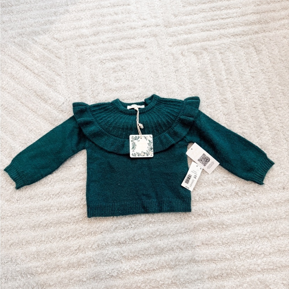 NWT - Toddler Girl Dark Green Soft Seater - Size 12 months